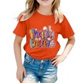 thumbnail image 1 of FhsagQ The 7th Of July Fille Enfant Pâques Mignonne Graphique Col Rond Manches Courtes Tee Été Décontracté T-Shirt Filles Printemps The 7th Of July T-Shirts Taille 6T Printemps Petite Fille T-Shirts Taille 5/6 Orange 1-2 Ans, 1 of 4