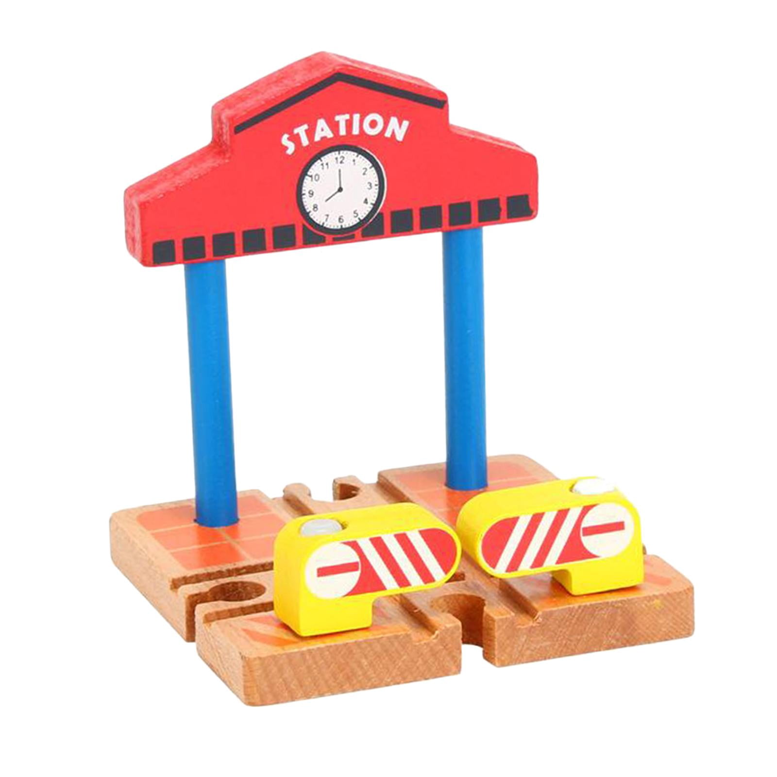 HILABEE Darling Baby Kids Wooden Train Accessories Building Play Set Toy Station