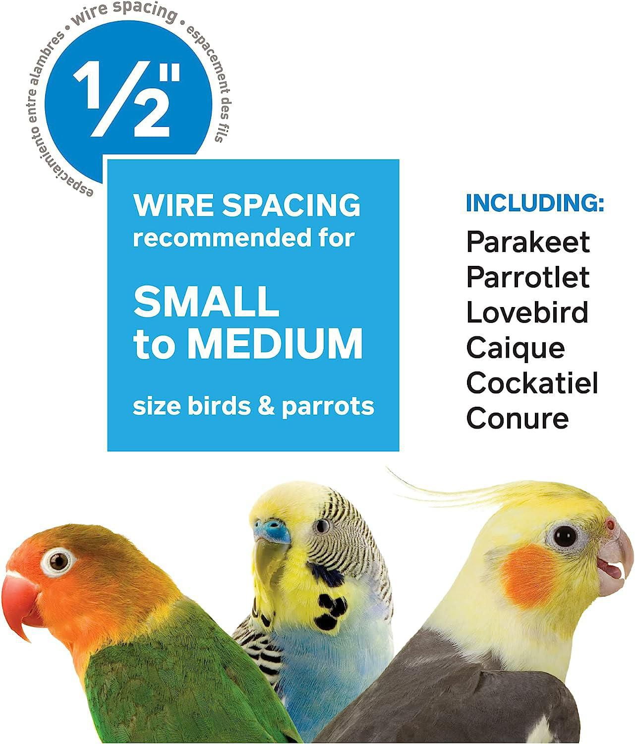 Prevue – Cage à oiseaux de voyage en fer forgé pour animaux de compagnie