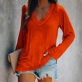 thumbnail image 2 of KIHOUT Spring Winter Womens Tops Fashion Casual Long Sleeve V-Neck Solid Color Ladies Tops Blouse, 2 of 4