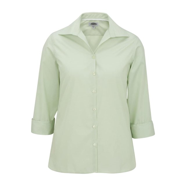Edwards Blouse Popeline Légère à Col Ouvert pour Femmes - Manches 3/4