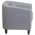 thumbnail image 3 of Gray Leather Lounge Chair, 3 of 9