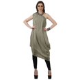 thumbnail image 1 of Moomaya Robe Kurti Sans Manches à une Épaule Imprimée pour Femmes, Vêtement de Créateur Boho pour Fête, 1 of 7