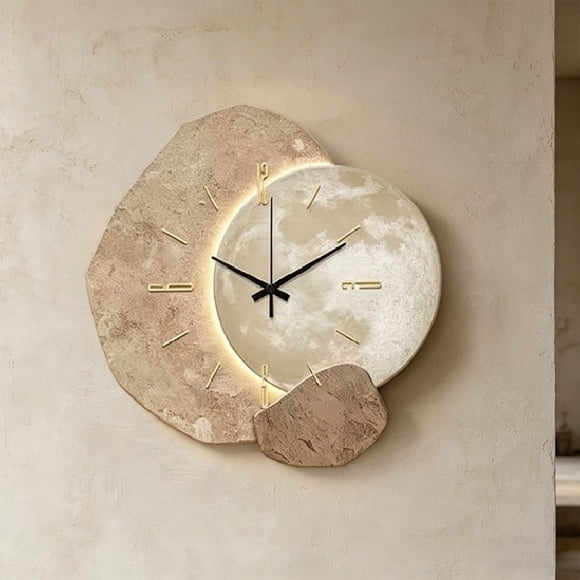 Iumwxz Horloge Murale Minimaliste Silencieuse Sans Tic-Tac Quartz en Bois Décorative Suspendue Pièce d'Horlogerie Salon Salle à Manger Chambre Bureau Déco Maison Affichage Analogique