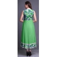 thumbnail image 4 of Bimba Robe Anarkali Teinture sur Nœuds Vert Menthe2 Col Mandarin Sans Manches Kurtis pour Femmes Imprimé Robe Maxi Très Grande, 4 of 6