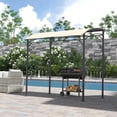 thumbnail image 2 of Outsunny 7' x 5' BBQ Grill Gazebo Tent with Steel Frame Hooks Beige, 2 of 10