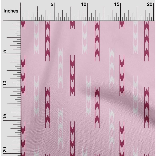 oneOone Polyester Lycra Fabric Arrow Sign Kasuri Printed Craft Fabric BTY 56 Inch Wide