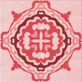 thumbnail image 1 of Ahgly Tapis d'Intérieur Lavable en Machine Carré Transitionnel Rouge Clair Rose, 6 Pieds Carré, 1 of 7