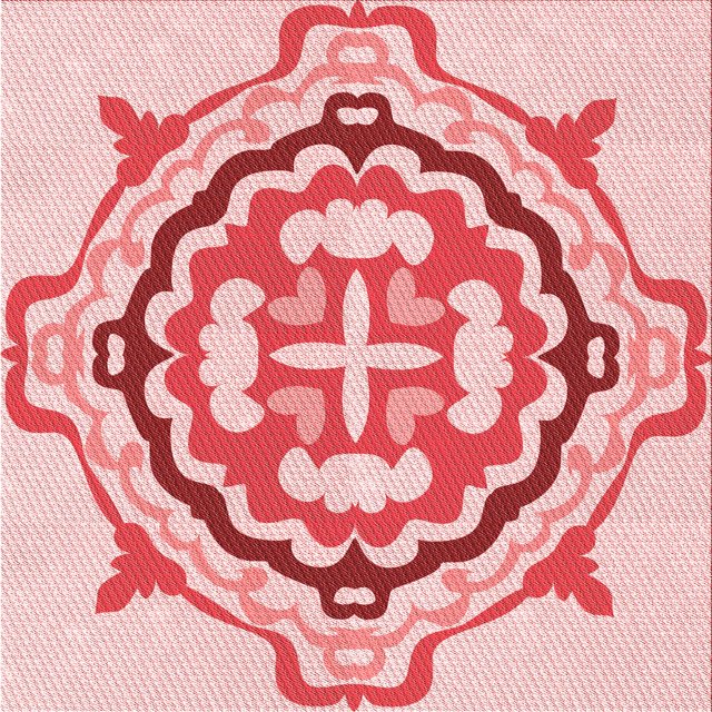 Ahgly Tapis d'Intérieur Lavable en Machine Carré Transitionnel Rouge Clair Rose, 6 Pieds Carré