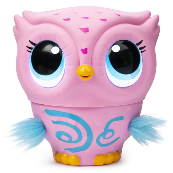 Owleez, Jouet bébé hibou volant interactif avec effets sonores et lumineux (rose), à partir de 6 ans