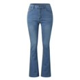 thumbnail image 4 of Bmisegm Jeans à Taille Mi-Haute Micro Évasés pour Femmes, Bleu Pâle, Taille P, 4 of 8