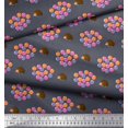 thumbnail image 2 of Soimoi Poly Georgette Fabric Balloon & Hedgehog Kids Print Sewing Fabric Yard 52 Inch Wide, 2 of 3