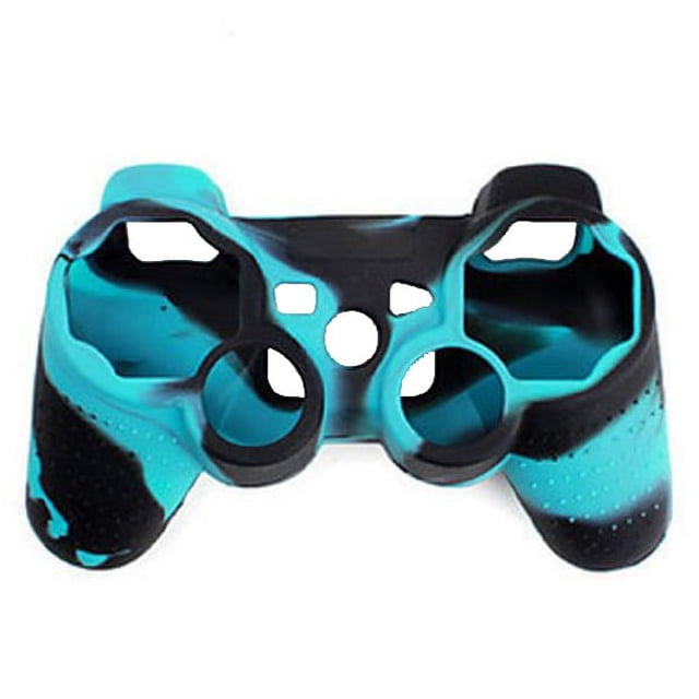 MasteelfCA Étui de Protection en Silicone Durable pour Manette PlayStation PS2 PS3 Bleu Noir