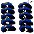 thumbnail image 1 of Bangcool 10PCS Golf Club Head Covers Color Patchwork Wedge Head Covers Golf Iron Covers with Number Design, 1 of 5