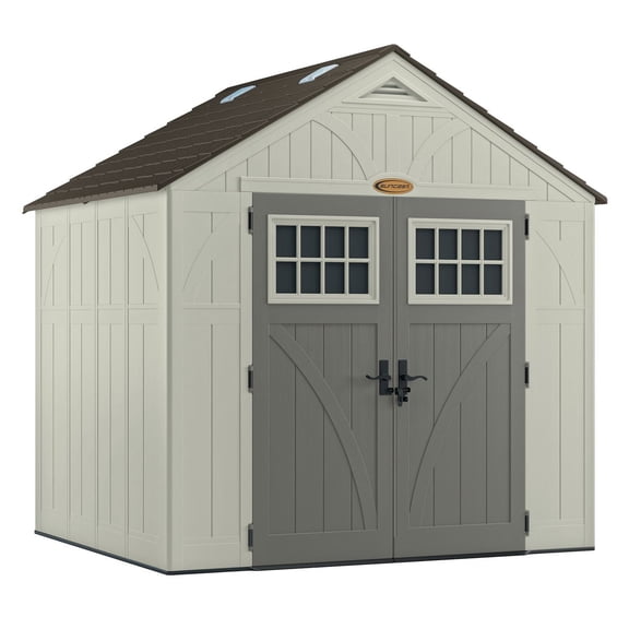 Suncast Tremont 8' x 7' Storage Shed – Resin – Outdoor Use – 378 cu. ft.