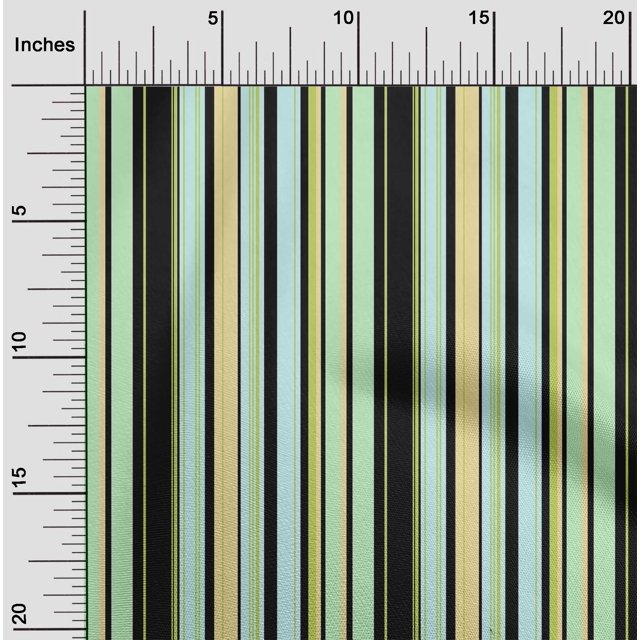 oneOone Polyester Lycra Fabric Multicolor Stripe Print Sewing Fabric BTY 56 Inch Wide