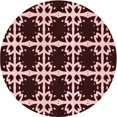 thumbnail image 1 of Ahgly Company Tapis d'Intérieur Lavables en Machine, Ronds, Brun Chocolat, Ronds de 8', 1 of 7