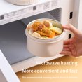 thumbnail image 4 of Office Portable Microwave Oven Thermal Insulation Lunch Container Holiday Box Traveling Detachable Food Storage Case Washable Container Blue Small, 4 of 9