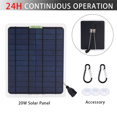 thumbnail image 3 of 2X 20W Solar Panel 12V 10A Battery Controller Car Charger Outdoor Battery Supply for Vehicle Battery with OBD Plug, 3 of 3