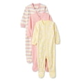 thumbnail image 1 of George Baby Girls' Sleeper 3-Pack, 1 of 2