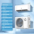 thumbnail image 2 of YUSAZENS 24000 BTU WiFi Mini Split Air Conditioner with Heat Pump 21 SEER2 Inverter 208-230V Ductless AC Cools Up to 1500 Sq Ft White Wall Mounted, 2 of 8