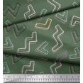 thumbnail image 2 of Soimoi Green polyester Crepe Fabric Alphabet Text Printed Fabric 1 Yard 42 Inch Wide, 2 of 3