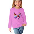 thumbnail image 2 of RXIRUCGD Chemises à Manches Longues pour Filles, Col Rond Mignon, Blouses Décontractées Élégantes (Rose, Taille : 4-5 Ans), 2 of 5