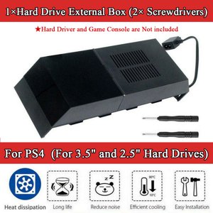 ALLTIMES Hard Drive External Box Enclosure for PS4 Compatible with 3.5" and 2.5" Hard Drives
