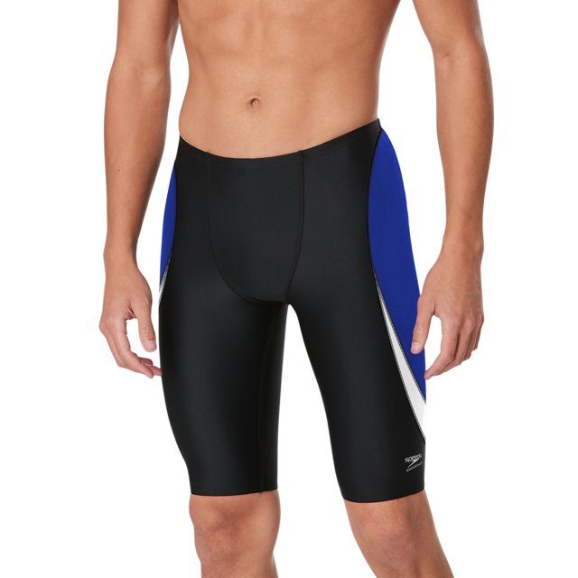 Speedo Men's Adult Edge Splice Jammer - Team Black/Blue, Size: 32