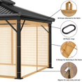 thumbnail image 2 of FNNMNNR Gazebo Universal Replacement Mosquito Netting - Outdoor Gazebo Canopy 4-Panel Screen Walls with Zipper for 10‘ x 10‘ Gazebo (Mosquito Net Only), 2 of 9