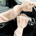 thumbnail image 3 of Fashionable Lace Arm Covers for Women Sun Breathable Stretchy Long Sleeve Pearl Ribbon Silk Accessory, 3 of 5