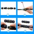 thumbnail image 3 of Yeacher Outdoor Electrical Cable Connector IP68 Waterproof Junction Box External Cord Boxes 2-pin φ7-10mm, 3 of 8