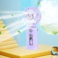 thumbnail image 4 of Chmadoxn Fan, Ceiling Fan, Desk Fan, Portable Fan Handheld Fan 5000 MAh Long Battery Life Fast Charge Digital Display Power Bank 2-in-1 Mini Fan Small fan, 4 of 8