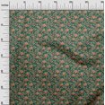 thumbnail image 3 of oneOone Polyester Spandex Teal Green Fabric Floral Craft Projects Decor Fabric Printed By The Yard 56 Inch Wide, 3 of 4