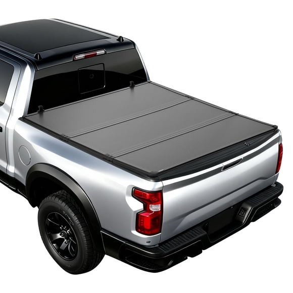 VEVOR Hard Tri-Fold Truck Bed Tonneau Cover, Compatible with 2019-2025 Dodge Ram 1500 (Incl. Classic & New) 5.7 ft (67.4 in) Bed Without Rambox (Not Fit Split Tailgate), Waterproof Folding Truck Cover