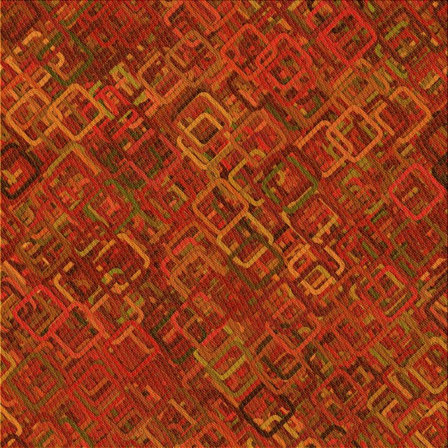 Ahgly Company Tapis d'Intérieur Lavable à la Machine, Carré, Transitionnel, Orange Rouge Orange, Tapis de Zone, 5 Pieds Carré