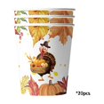 thumbnail image 2 of Assiettes en Papier Jetables pour l'Action de Grâce, Fournitures de Fête de Récolte d'Automne, Design Feuilles de Citrouille, Vaisselle d'Automne pour Décoration de Table de Fête, 2 of 6