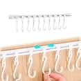 thumbnail image 2 of Multifunctional Slide Rail Hook Kitchen Utensil Hanging Rack Wall Mounted Hanger Space Saving Utensil Holder With 10 Hooks Sticky Wall Hooks Screw in Wall Hooks Suction Shower Soap Holder with Hooks, 2 of 5