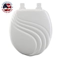 thumbnail image 2 of Round Molded Wood Toilet Seat W/ Swirl Design, Bemis, 27EC 000, 2 of 4