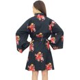 thumbnail image 2 of Bimba Robe Kimono de Nuit pour Femme à Imprimé Floral Bleu Royal Demoiselle d'Honneur - 20, 2 of 5