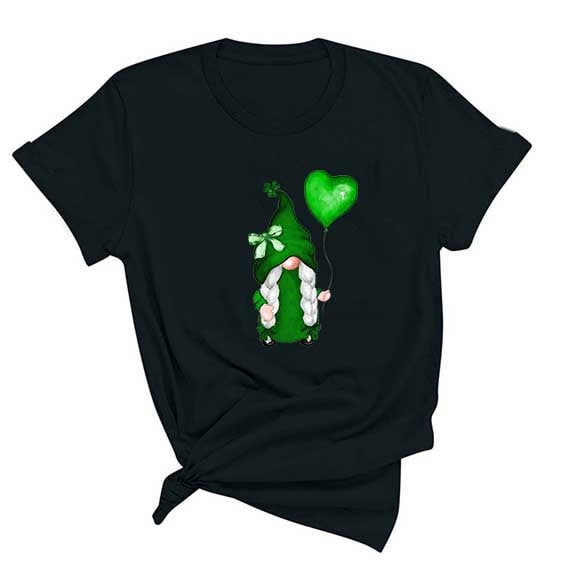 T-shirts de la Saint-Patrick pour Femmes Mode Saint-Patrick Imprimé Col Rond Manches Courtes T-Shirt Décontracté Haut T-Shirt de la Saint-Patrick