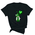 thumbnail image 1 of T-shirts de la Saint-Patrick pour Femmes Mode Saint-Patrick Imprimé Col Rond Manches Courtes T-Shirt Décontracté Haut T-Shirt de la Saint-Patrick, 1 of 3