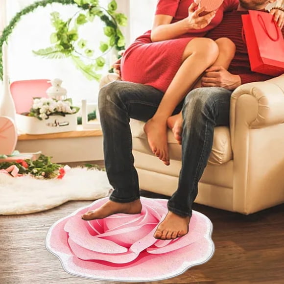 Amzcrzy Bathroom Rugs, Bath Mat, Area Rug, Rugs Rugs for Living Room, Plain Flower Shape Easy Living Room Carpet Large Area Washable Bedroom Carpet Washable Home Absorbent Carpet room carpet