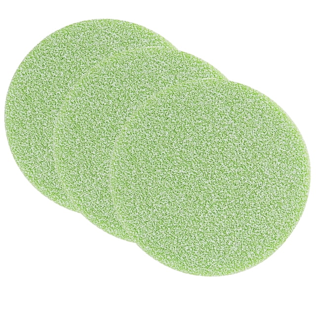 Qzbhct 4 Pcs Aquarium Phosphate Remover Filter Pads compatible with Fluval FX4, FX5, and FX6 canister filtration systems. These green circular pads provide dual-purpose filtration, trapping debris and controlling phosphate levels to enhance water quality in freshwater and saltwater aquariums. Ideal for aquarium filter media replacement.