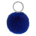 thumbnail image 3 of Fuzzy Ball Keychain Supple Comfortable Lovely Key Rings Adorable Practical Key Chains Women for Children Adults Elderly Students Dark Blue 10cm, 3 of 7