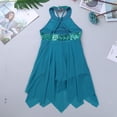 thumbnail image 4 of TSSOE Robes de Danse Ballet pour Filles Enfants Paillettes Costumes de Danse Moderne Contemporaine Justaucorps-Robe Sans Manches Turquoise 16, 4 of 7