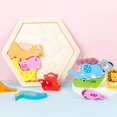 thumbnail image 3 of 3D Wooden Jigsaw Puzzles Blocks Logical for Age 4+ Kids Animal, 3 of 8