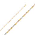 thumbnail image 1 of Precious Stars 14K Tri-Tone Gold 3.2-mm Stamped 3+1 Figaro Chain, 1 of 3
