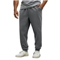 thumbnail image 1 of LIaqionyy Men's Sweatpants Cotton Comfortable Elastic Bottom Drawstring Waist Sweatpant for Men Exercise Jogger, 1 of 5