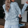 thumbnail image 4 of RKSTN Sweaters for Women Deep V-neck Wrap Sweater Long-sleeved Crochet Pullover Fall Sweaters, 4 of 7